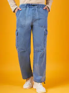 Kook N Keech Men Blue Straight Fit High-Rise Stretchable Jeans