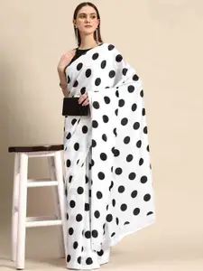 Stylefables Polka Dots Printed Saree