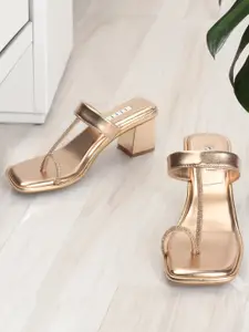 ELLE Embellished Party One Toe Block Heels