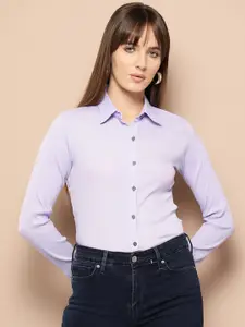 Chemistry Women Solid Comfort Opaque Casual Shirt