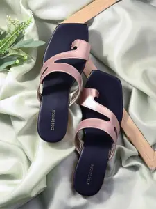 CLOG LONDON Strappy One Toe Block Heels