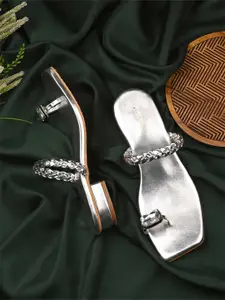 CLOG LONDON Braided One Toe Block Heels