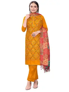 MANVAA Floral Embroidered Unstitched Dress Material