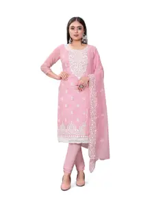 MANVAA Ethnic Motifs Embroidered Unstitched Dress Material