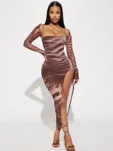 StyleCast Abstract Printed A-Line Mini Dress