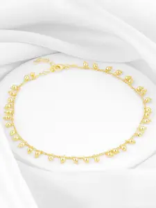 GIVA 925 Sterling Silver Gold Plated Belle Of The Ball Anklets