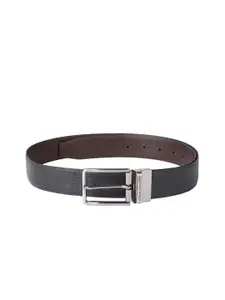 Louis Philippe Men Textured Reversible Leather Belt