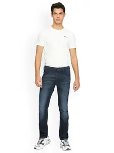 Pepe Jeans Men Mid-Rise Heavy Fade Slim Fit Stretchable Jeans