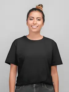 Beetein Lamhein Drop Shoulder Sleeves Oversized Pure Cotton T-Shirt