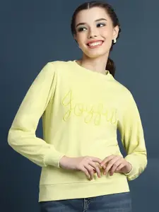 FOREVER 21 Women Yellow Sweatshirt