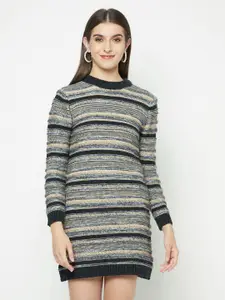 Knitstudio Self Design Long Sleeves Woollen Sheath Sweater Dress