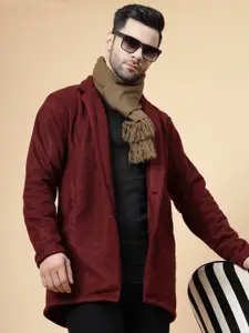 Rigo Double-Breasted Notched Lapel Collar Wool Overcoat