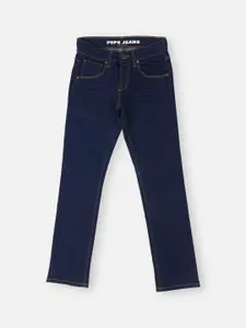 Pepe Jeans Boys Blue Slim Fit Stretchable Jeans