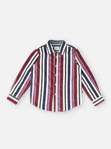 Pepe Jeans Boys Vertical Striped Pure Cotton Casual Shirt
