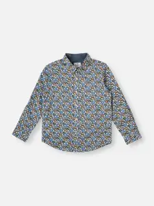 Pepe Jeans Boys Floral Printed Pure Cotton Casual Shirt