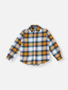 Pepe Jeans Boys Tartan Checked Pure Cotton Casual Shirt
