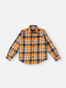 Pepe Jeans Boys Tartan Checked Pure Cotton Casual Shirt