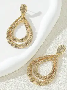 OOMPH Teardrop Shaped Drop Earrings