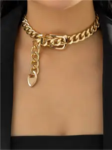 OOMPH Lock Shaped Choker Necklace