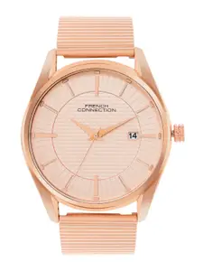 French Connection Men Stainless Steel Straps Reset Time Analogue Watch FCN056B