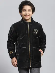 Monte Carlo Boys Mock Collar Long Sleeve Zip Detail Lightweight Padded Jacket