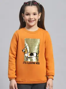 Monte Carlo Girls Embellished Long Sleeve Pullover Sweatshirt