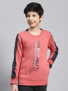 Monte Carlo Boys Typography Printed Pullover Sweatshirt