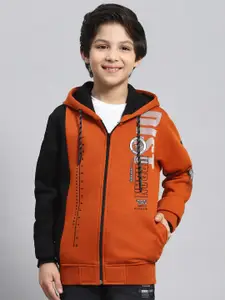 Monte Carlo Boys Typography Printed Hooded Cotton Sweatshirt