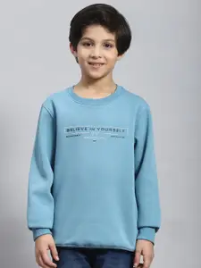 Monte Carlo Boys Typography Printed Long Sleeve Pullover Sweatshirt