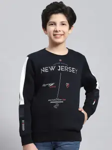 Monte Carlo Boys Typography Printed Pullover Sweatshirt
