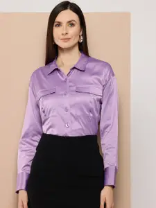 Chemistry Satin Finish Smart Casual Shirt