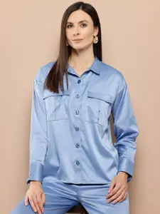 Chemistry Satin Finish Smart Casual Shirt