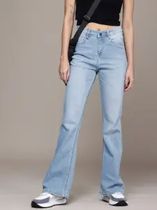 Roadster The Life Co. Women Bootcut Fit High-Rise Heavy Fade Stretchable Jeans