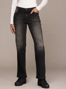 The Roadster Life Co. Women Straight Fit Heavy Fade Stretchable Jeans