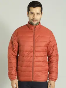 Indian Terrain Mock Collar Long Sleeves Lightweight Puffer Jacket