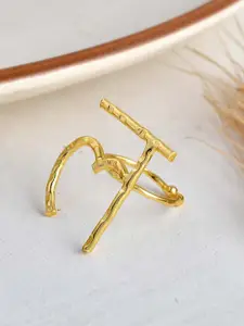 ZURII 18KT Gold-Plated Adjustable Finger Ring