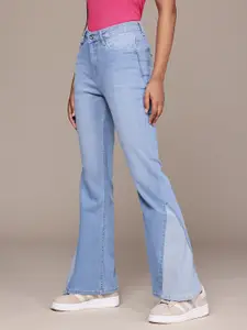 The Roadster Life Co. Women Skinny Flared Fit Low Distress Light Fade Stretchable Jeans