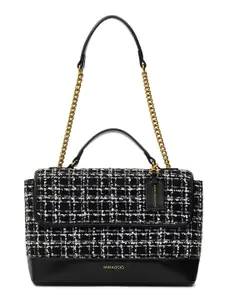 MIRAGGIO Tweed Handbag with Adjustable Shoulder Strap
