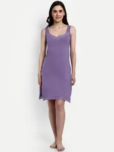 BLAZON Lace Detail Pure Cotton Full Slip