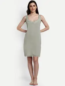 BLAZON Lace Detail Pure Cotton Full Slip