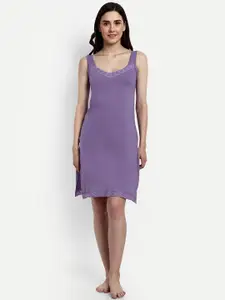 BLAZON Lace Detail Pure Cotton Full Slip