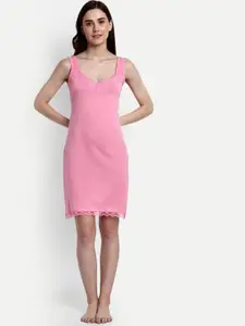 BLAZON Lace Detail Pure Cotton Full Slip