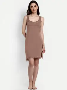 BLAZON Lace Detail Pure Cotton Full Slip