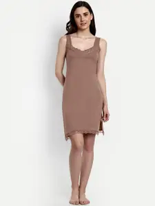 BLAZON Lace Detail Pure Cotton Full Slip