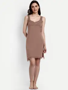 BLAZON Lace Detail Pure Cotton Full Slip