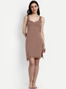 BLAZON Lace Detail Pure Cotton Full Slip