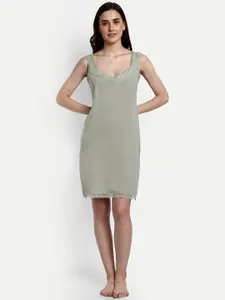 BLAZON Lace Detail Pure Cotton Full Slip