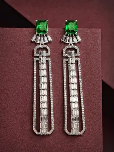 KARATCART Green Drop Earrings