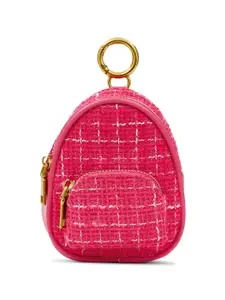 MIRAGGIO Women Pink Textured Zip Around Wallet