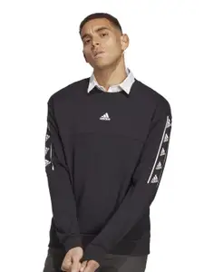 ADIDAS M TAPE SWT Long Sleeves Pullover Pure Cotton Sweatshirt